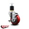 Service Caster 3.5'' Red Poly Swivel 1-7/8'' Expanding Stem Caster with Brake SCC-EX20S3514-PPUB-RED-TLB-178 - alternate 3
